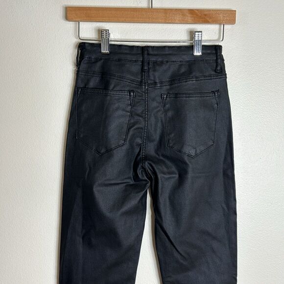 Edikted Luna Faux Leather Flare Jeans size medium ladies cool retro - Picture 10 of 14